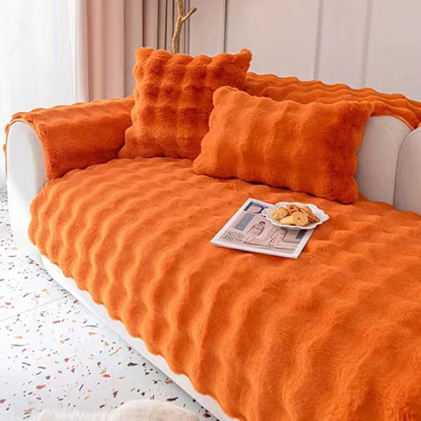 Cozy Plush Non-Slip Sofa Cover